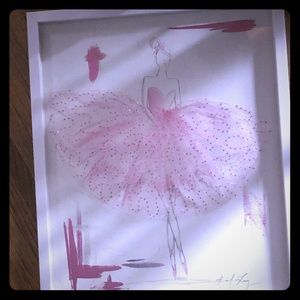 Large ballerina wall art framed canvas